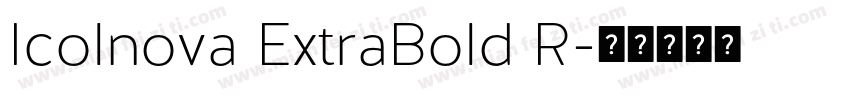 Icolnova ExtraBold R字体转换